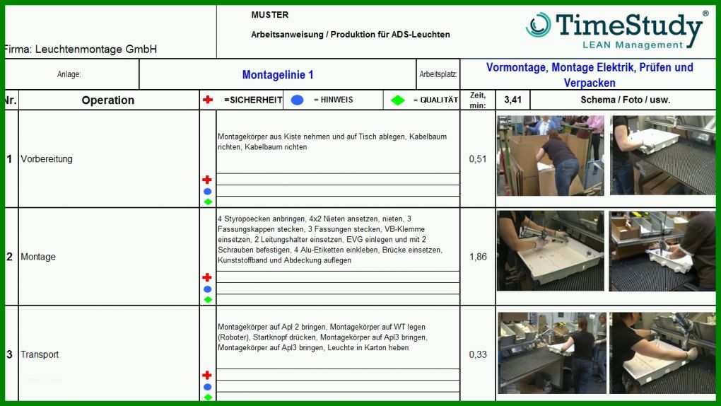 Einzahl Arbeitsanweisung Vorlage 1254x706