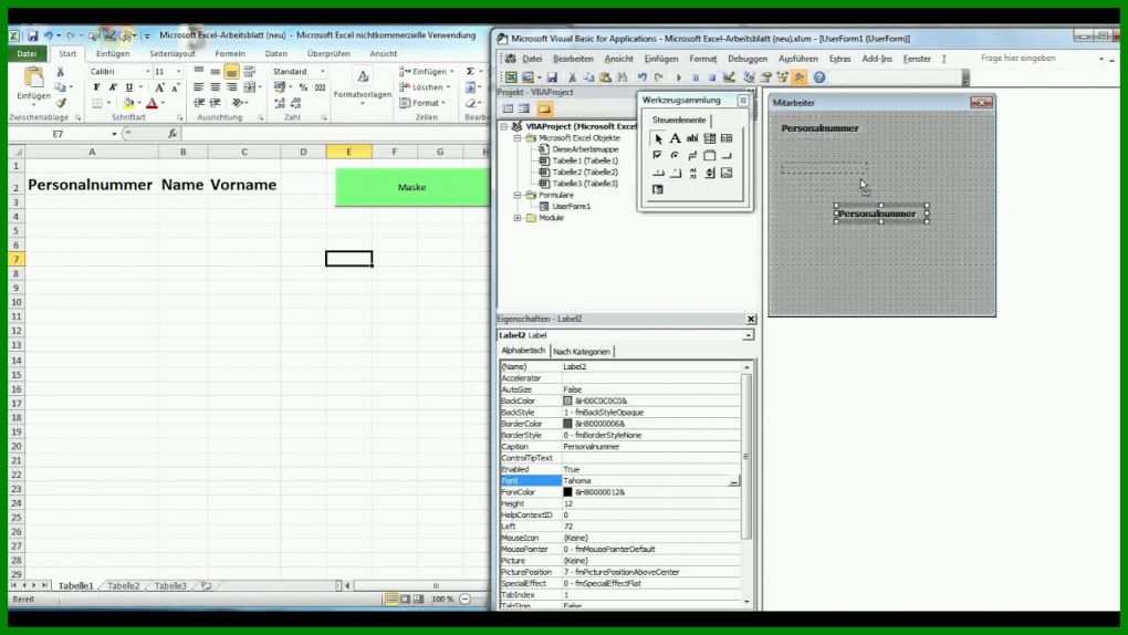 Original Excel Datenbank Vorlage 1280x720