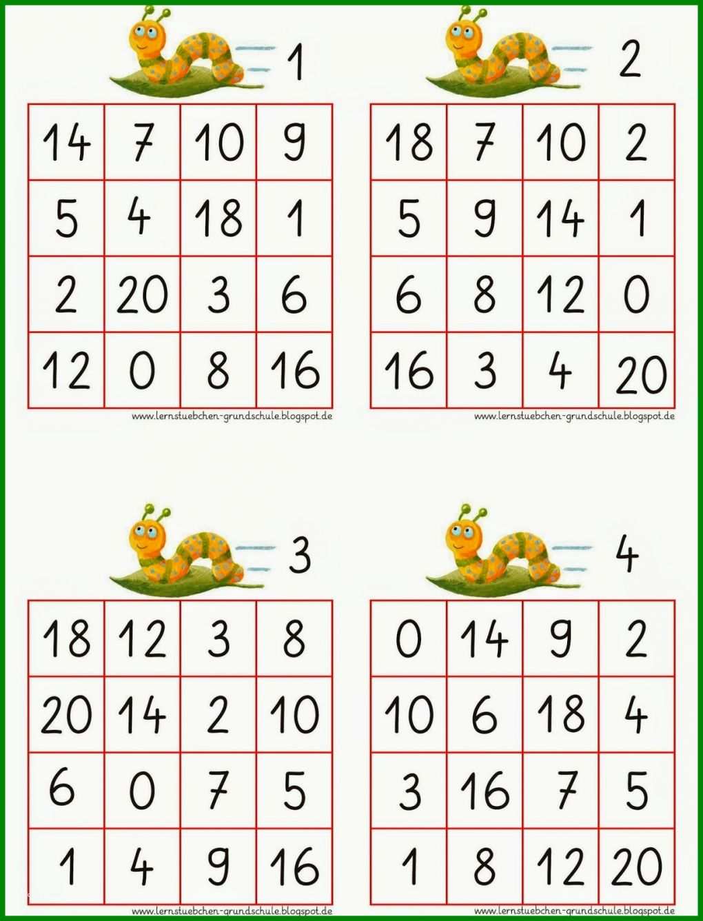 Schockieren Mathe Bingo Grundschule Vorlage 1222x1600