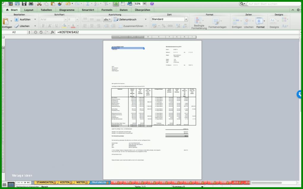 Allerbeste Vorlage Für Nebenkostenabrechnung 1024x640