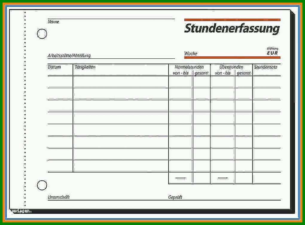 Wunderbar Arbeitszeitnachweis Vorlage Kostenlos 2018 1046x771