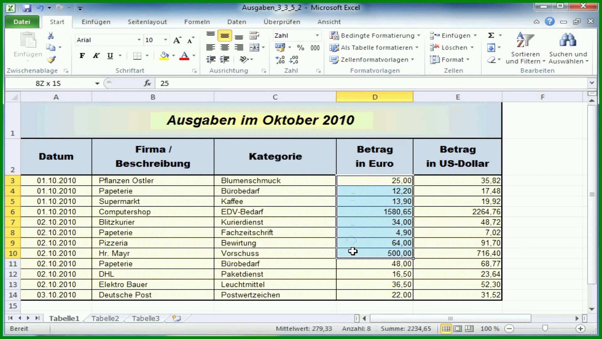 Außergewöhnlich Haushaltsbuch Excel 417393