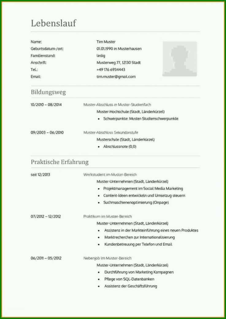 Modisch Openoffice Lebenslauf Vorlage 1018x1432