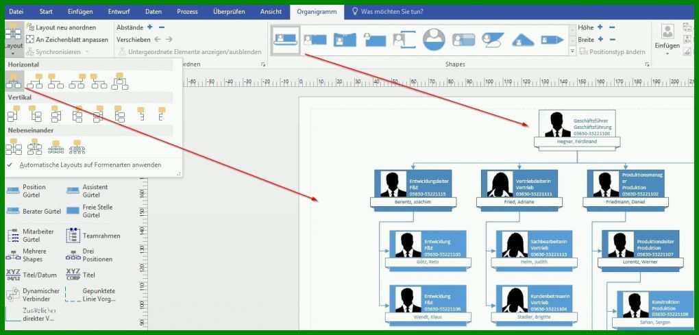 Perfekt organigramm Excel Vorlage 1318x632