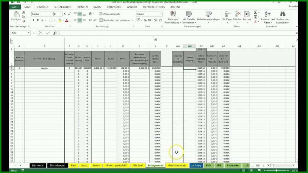 Singular Projektkostenrechnung Excel Vorlage 1280x720