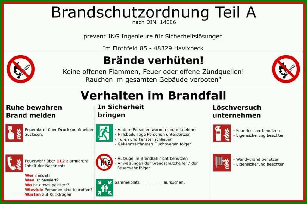 Wunderschönen Brandschutzordnung Teil B Vorlage Word 1280x852