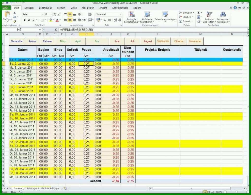 Exklusiv Excel Arbeitsstunden Berechnen Vorlage 1284x998