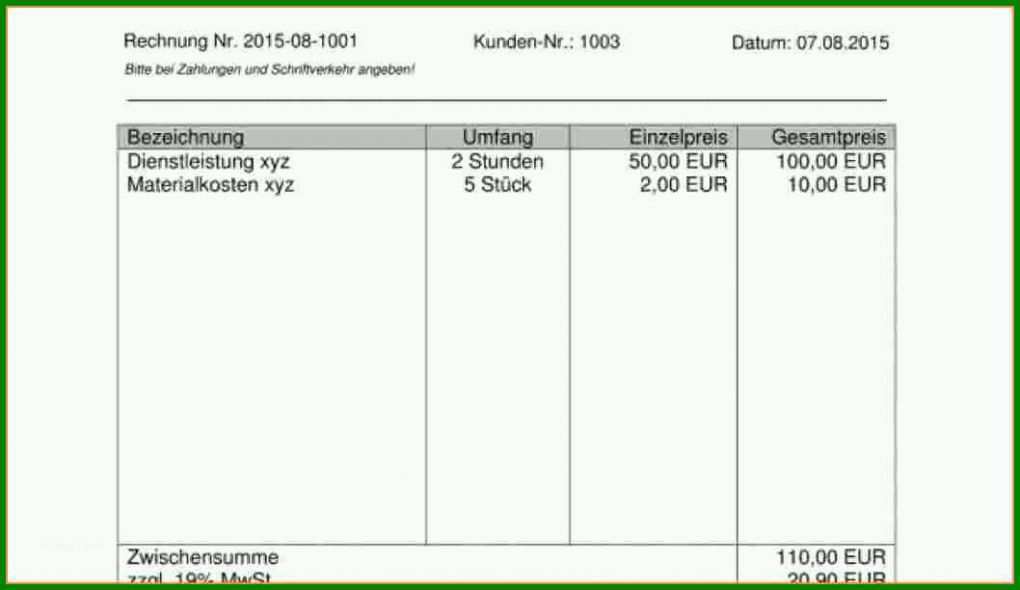 Unglaublich Rechnung Privatverkauf Vorlage 1058x612