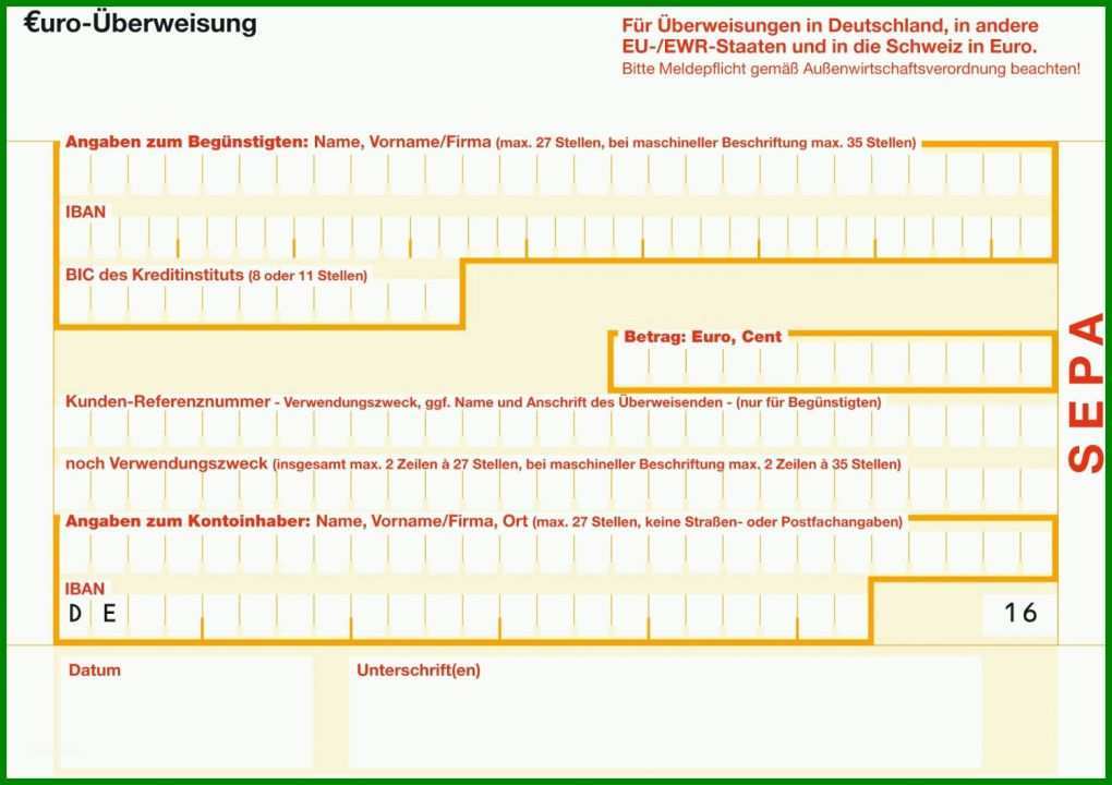 Faszinieren Sepa überweisung Vorlage Pdf 1500x1059