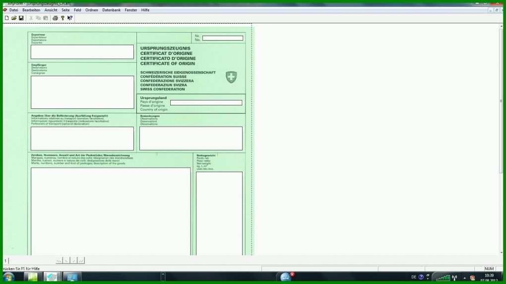 Ausgezeichnet Ursprungszeugnis Vorlage 1600x900