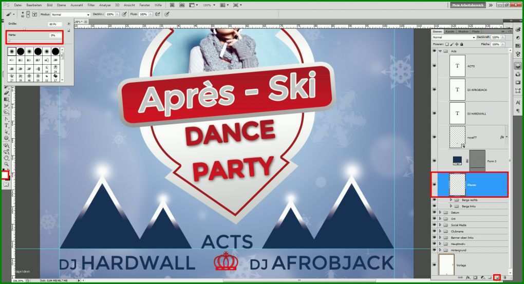 Ideal Apres Ski Party Flyer Vorlage 1920x1040