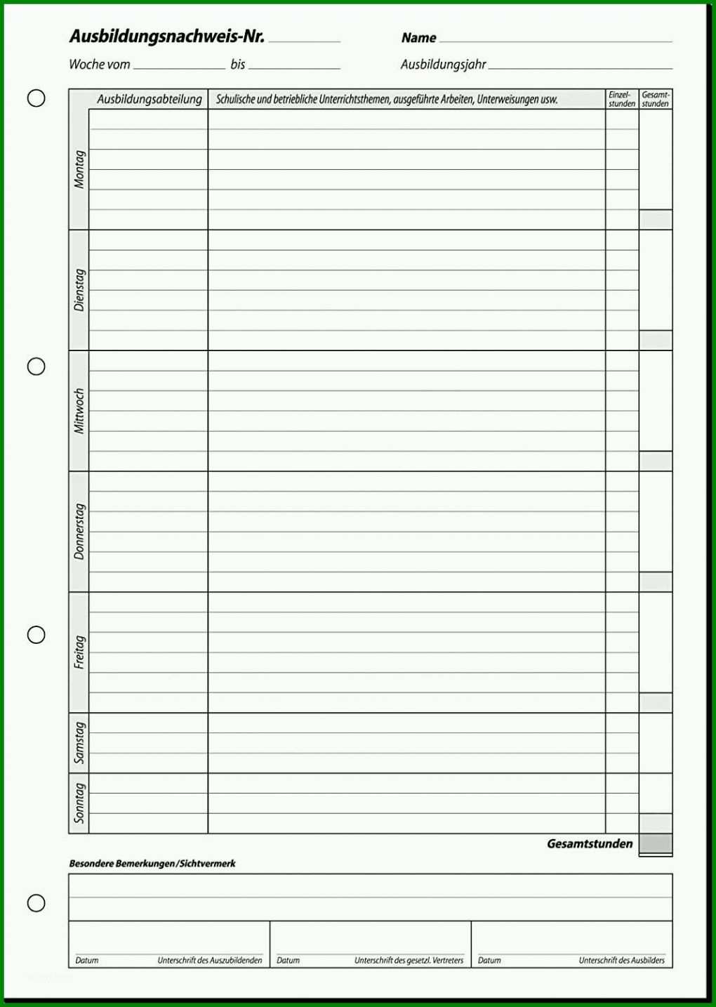 Atemberaubend Bautagebuch Vorlage 1067x1500