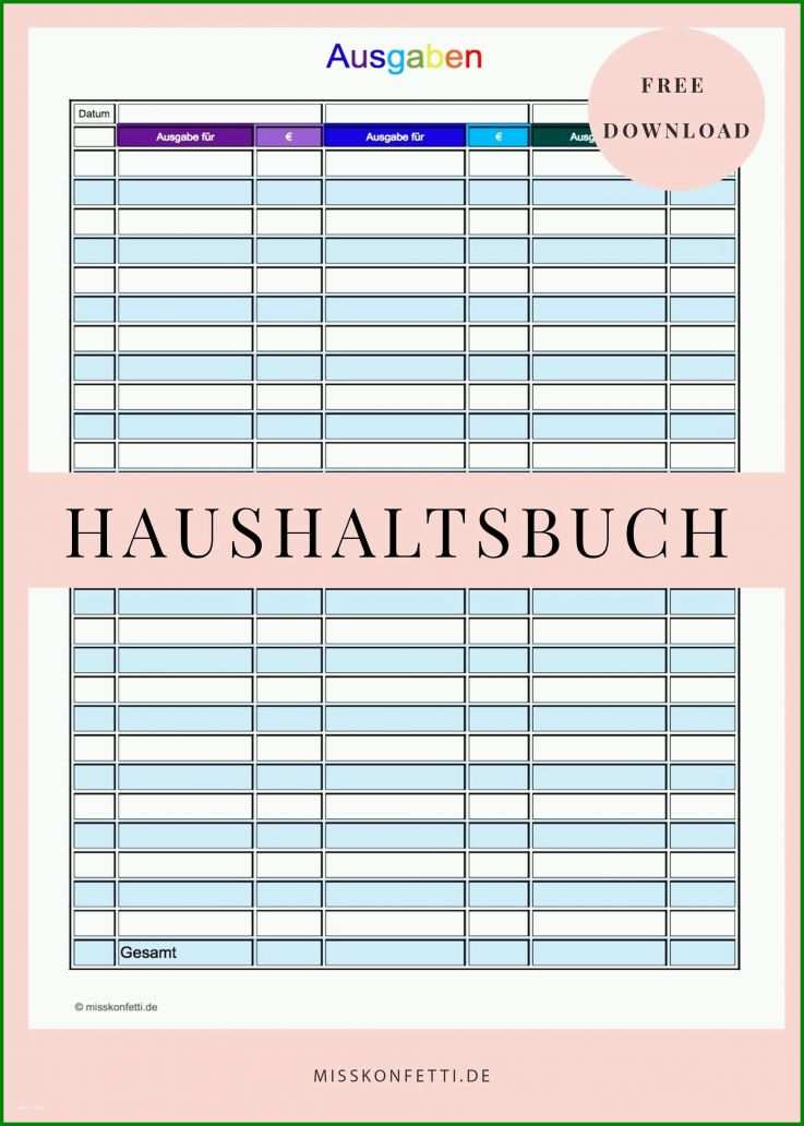 Schockieren Haushaltsbuch Vorlage Pdf 2000x2800