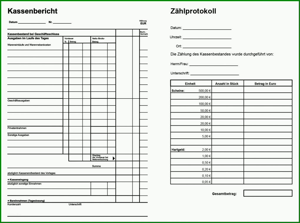 Staffelung Zählprotokoll Kasse Vorlage 1546x1154