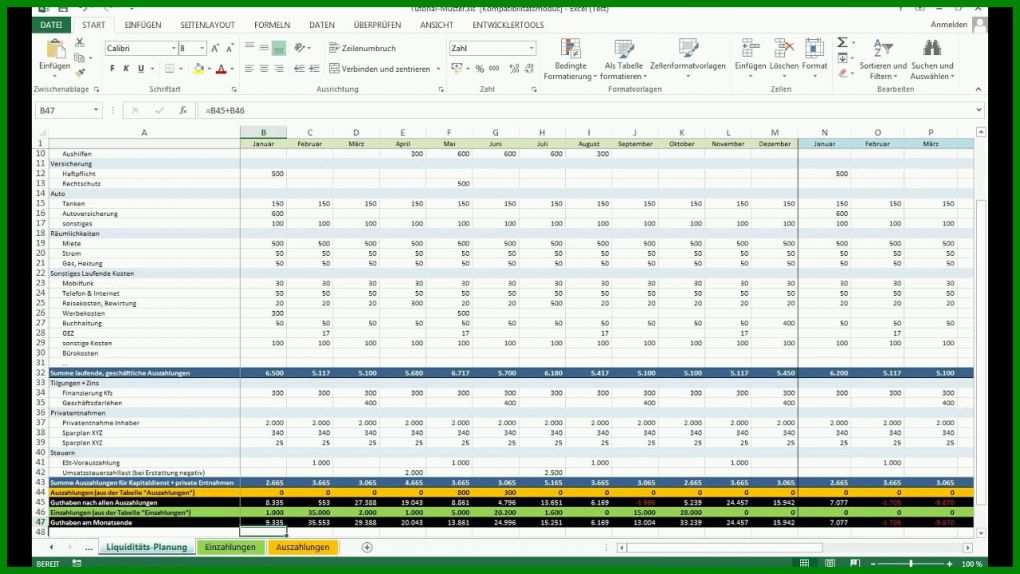 Einzigartig Excel Buchhaltung Vorlage Gratis 1280x720