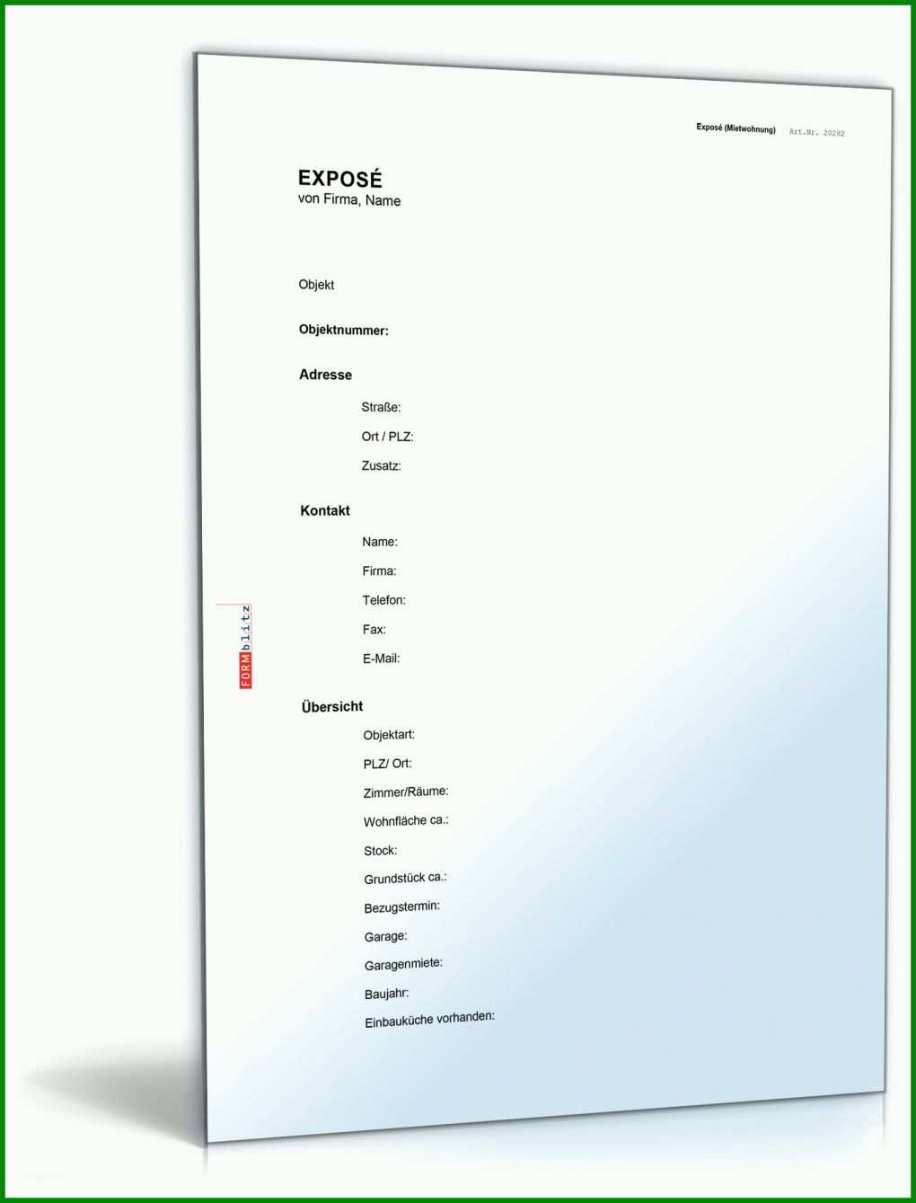 Schockieren Expose Vorlage 1600x2100