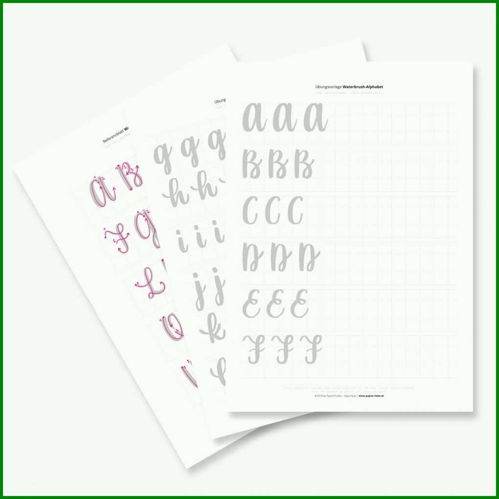 Original Hand Lettering Alphabet Vorlagen 1500x1500