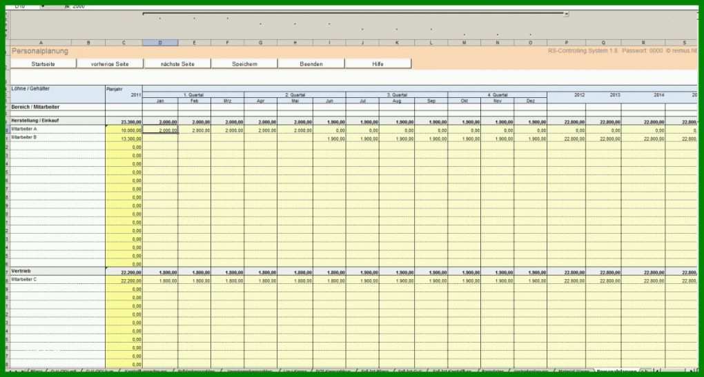 Moderne Personalplanung Excel Vorlage Kostenlos 1200x644