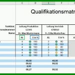 Größte Qualifikationsmatrix Vorlage 1166x411