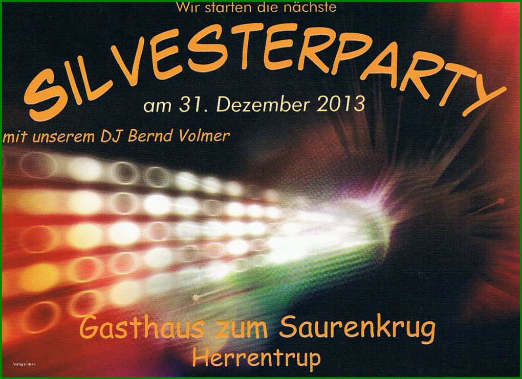 Tolle Silvesterparty Einladung Vorlage 1609x1171