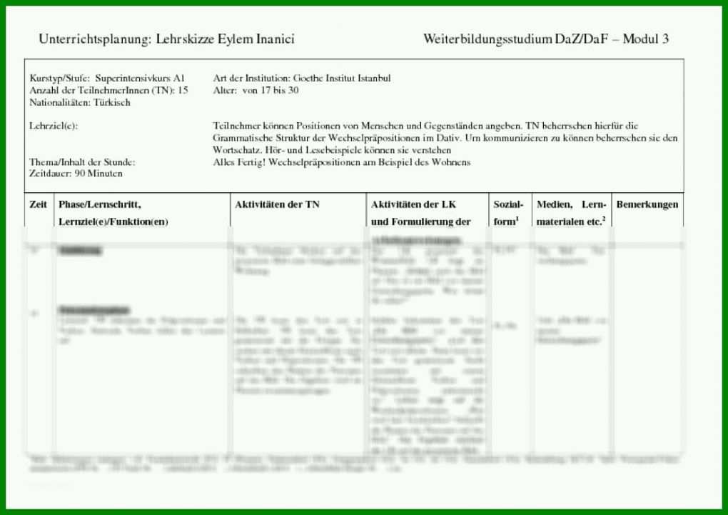 Spezialisiert Unterrichtsplanung Vorlage 1103x780