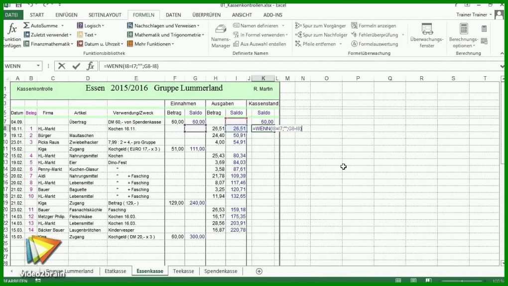 Schockieren Einfache Buchführung Excel Vorlage 1280x720