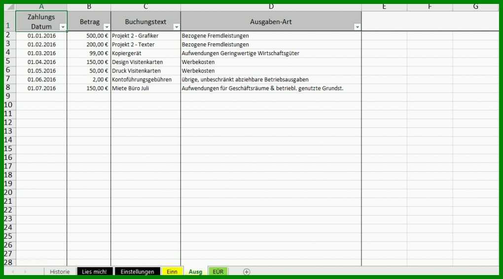 Kreativ Excel Vorlage Einnahmen Ausgaben 1146x637