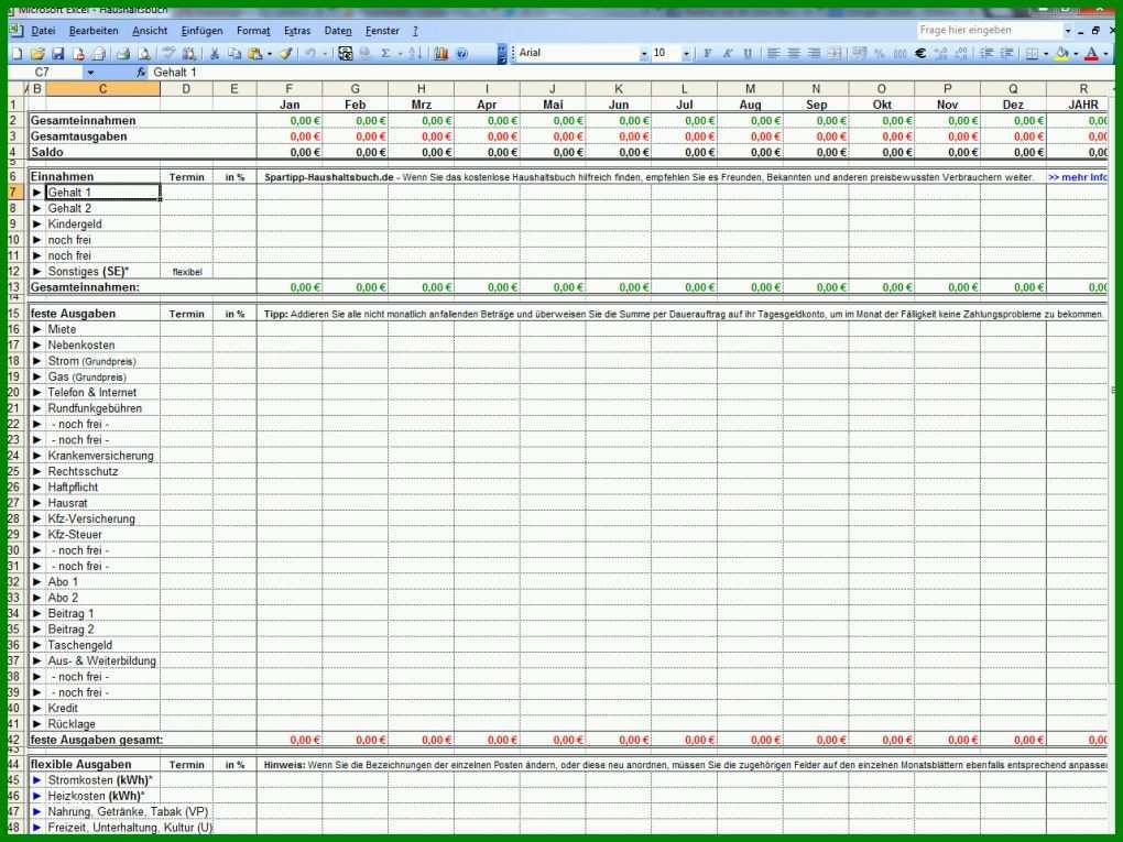 Unvergesslich Excel Vorlage Haushaltsbuch 1280x960