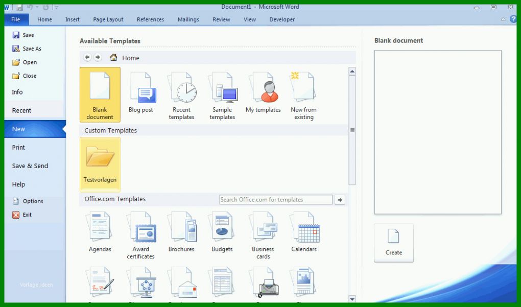Ausgezeichnet Word 2010 Vorlagen 1073x632