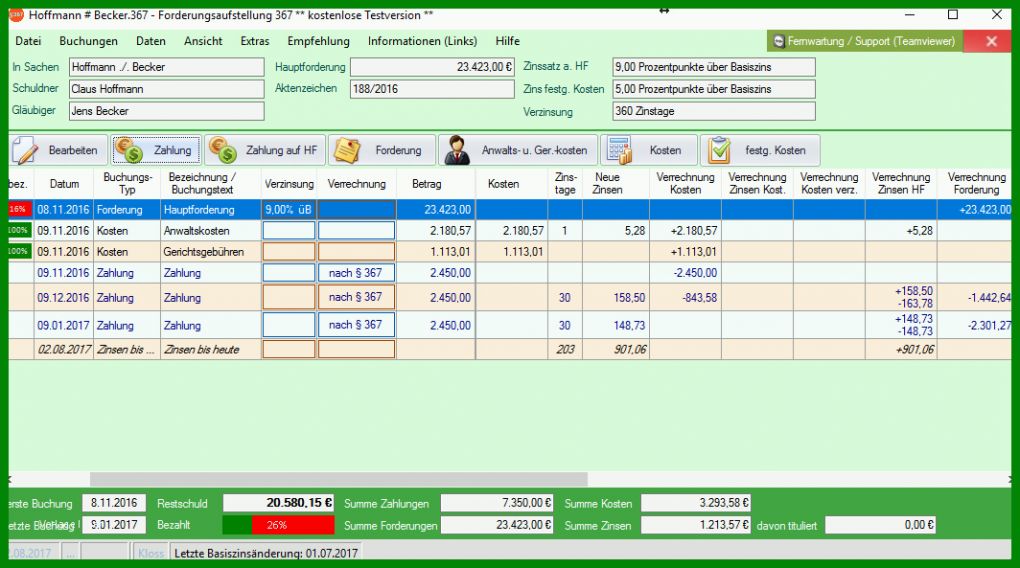 Großartig forderungsaufstellung Excel Vorlage 1064x593