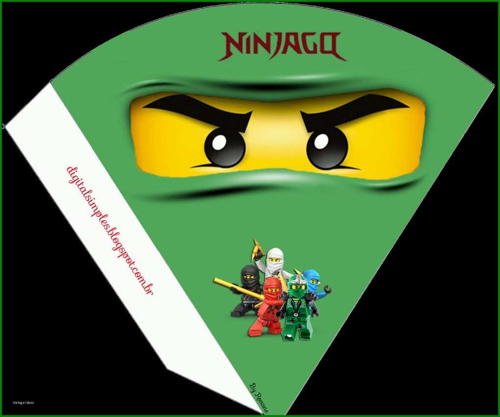 Tolle Ninjago Einladungskarten Vorlage 1600x1334