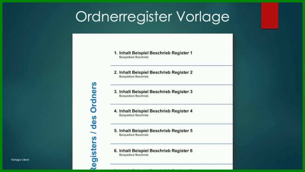 Einzigartig ordner Register Vorlage 1138x640