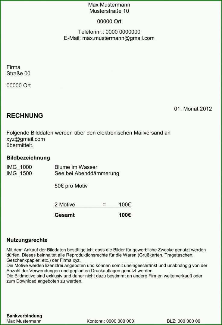 Allerbeste Rechnung Ausstellen Als Privatperson Vorlage 2042x2992