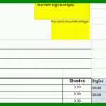 Einzigartig Vorlage Stundennachweis Excel 708x322