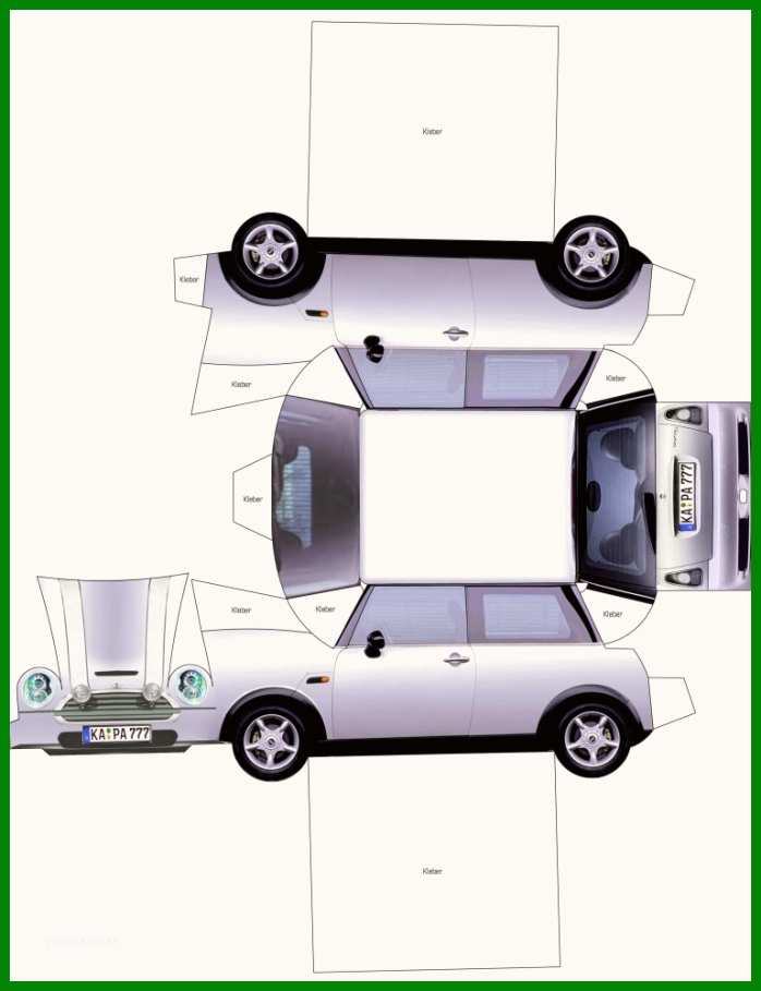 Autos Zum Basteln Aus Papier Teil Der Auto Vorlage Zum Basteln