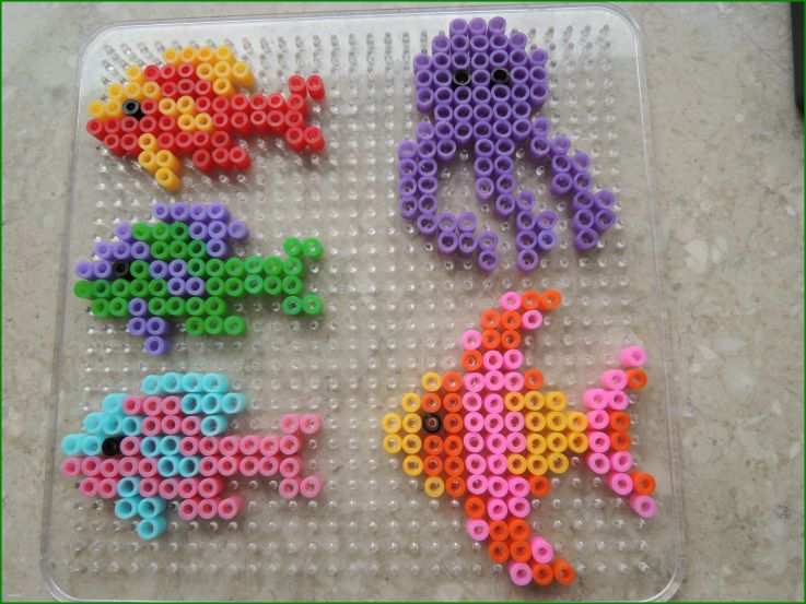 Fische Aus Bügelperlen Hama Perler Beads Teil Der Basteln Mit Perlen Vorlagen