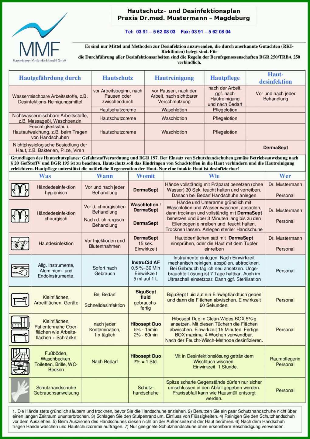 Unglaublich Hygieneplan Vorlage Word 1240x1754