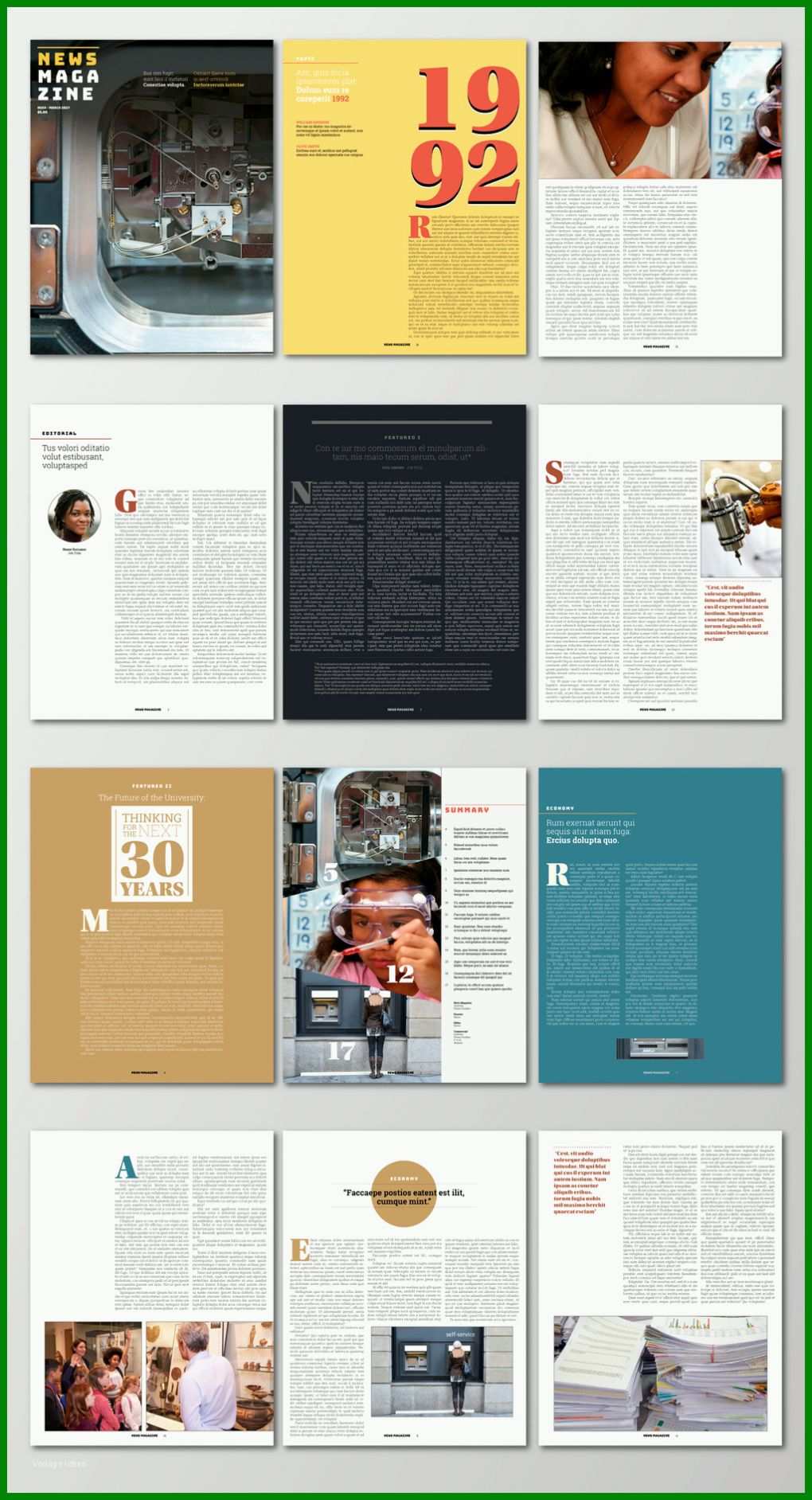 Hervorragen Magazin Layout Vorlagen 1024x1891