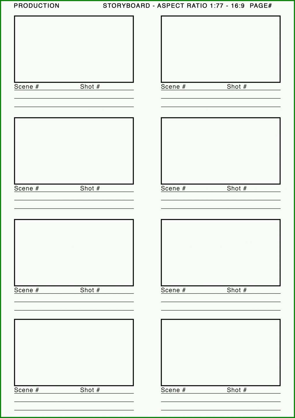 Moderne Storyboard Vorlage 2480x3508