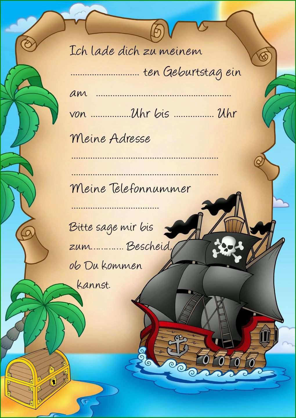 Überraschend Vorlage Kindergeburtstag 2362x3341