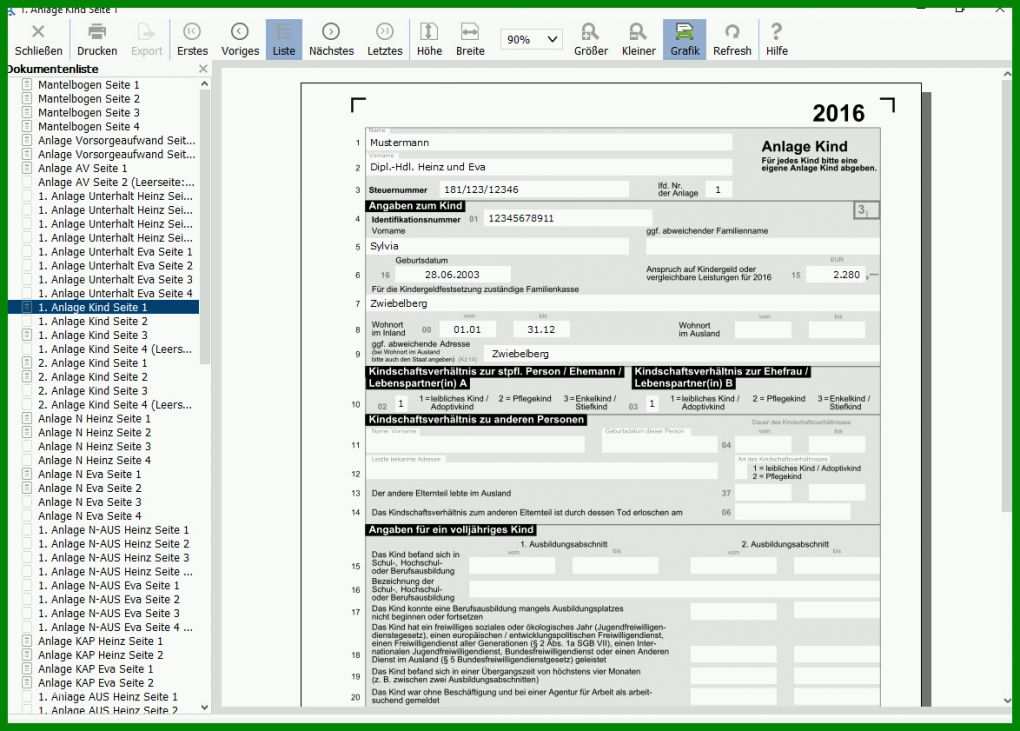 Großartig Vorlage Steuererklärung 2016 1174x841