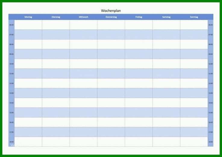 Tolle Wochenplan Vorlage Word 859x608