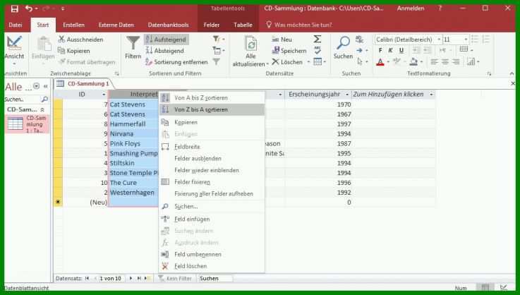 Größte Mitarbeiter Datenbank Access Vorlage 1064x603