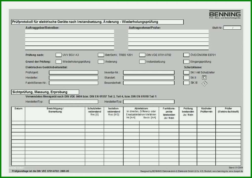 Einzahl Prüfprotokoll Vde 0113 Vorlage 1122x793