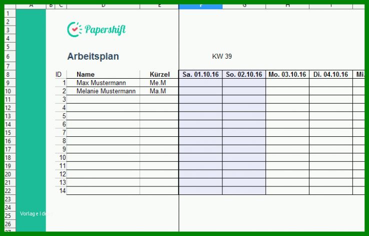 Auffällig Arbeitsplan Vorlage 756x483