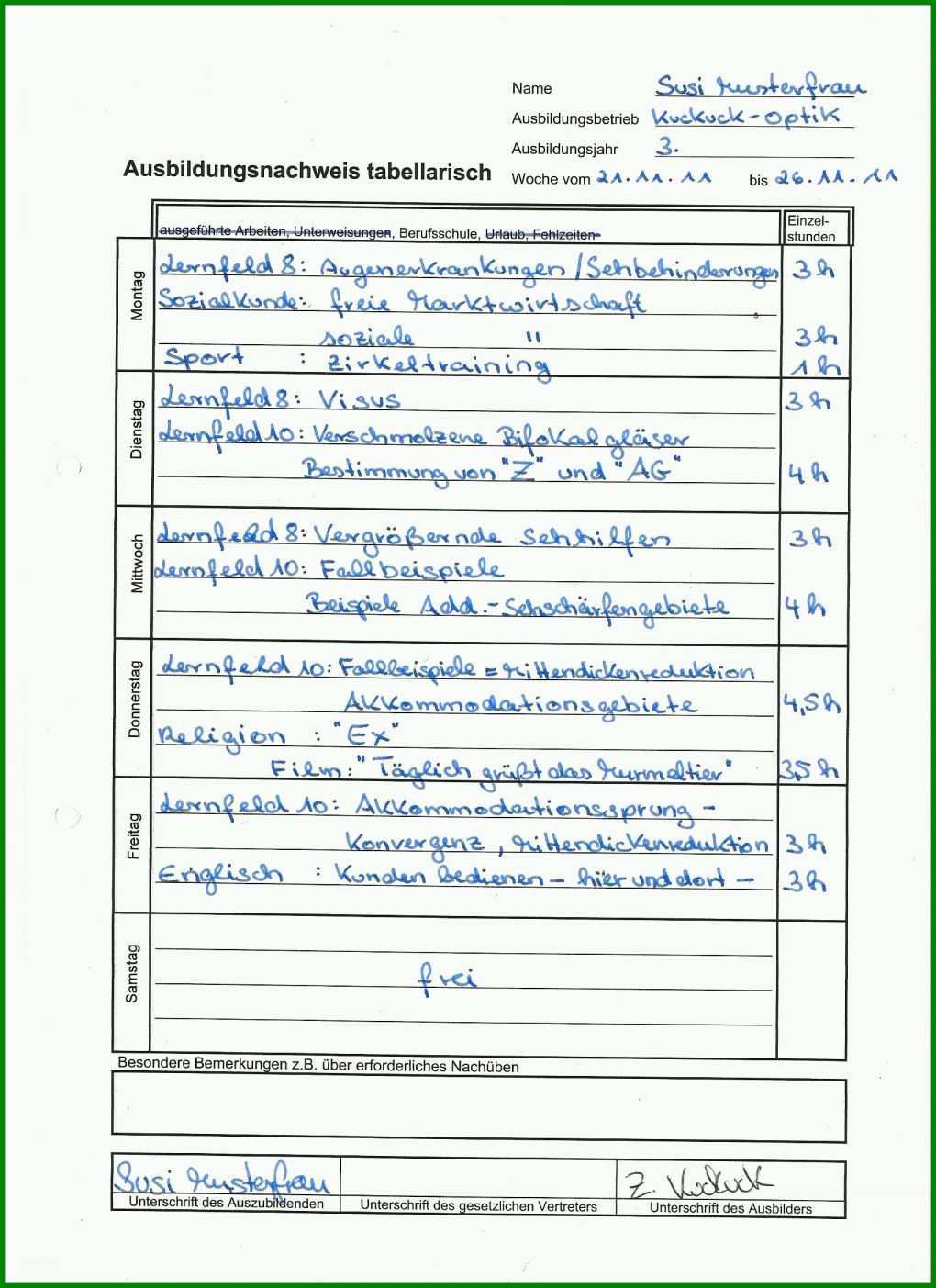 Ungewöhnlich Ausbildung Berichtsheft Vorlage 1700x2338