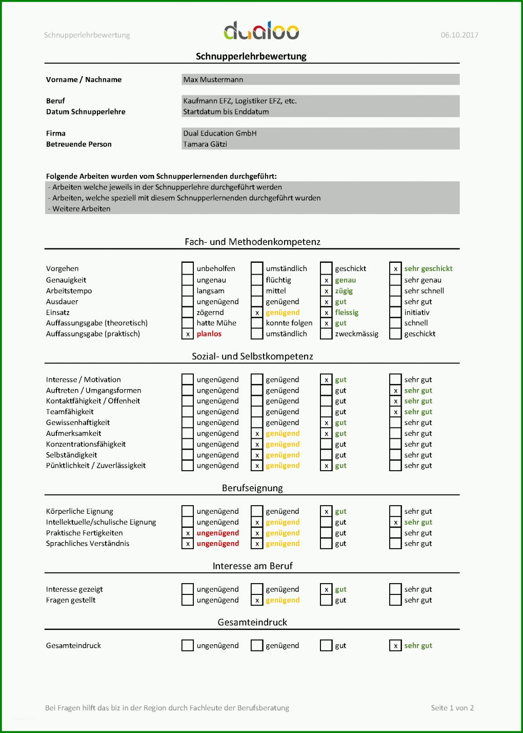 Faszinieren Bewertungsbogen Vorlage 1646x2304