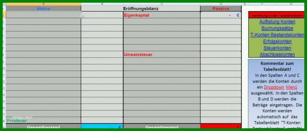 Hervorragen Doppelte Buchhaltung Excel Vorlage Kostenlos 1024x437