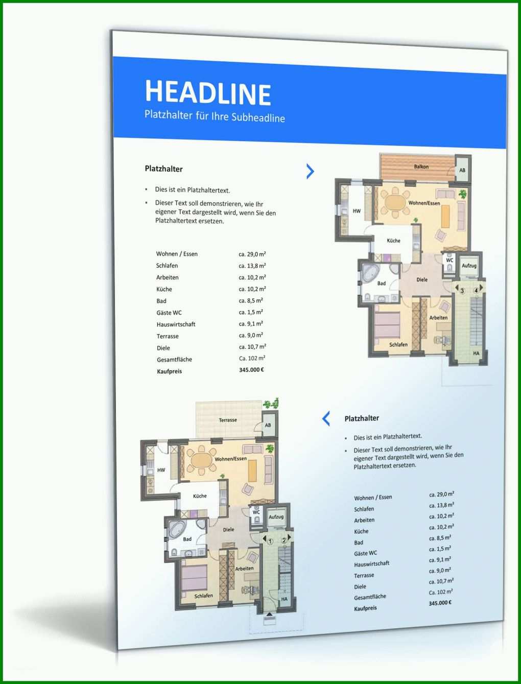 Bemerkenswert Expose Immobilien Vorlage Word 1600x2100