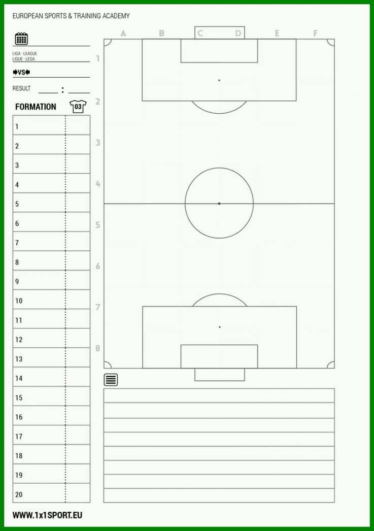 Rühren Fußball Aufstellung Vorlage 800x1135